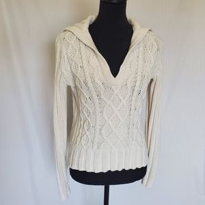 XS Gap Off-White Thick Cable Knit Sweater